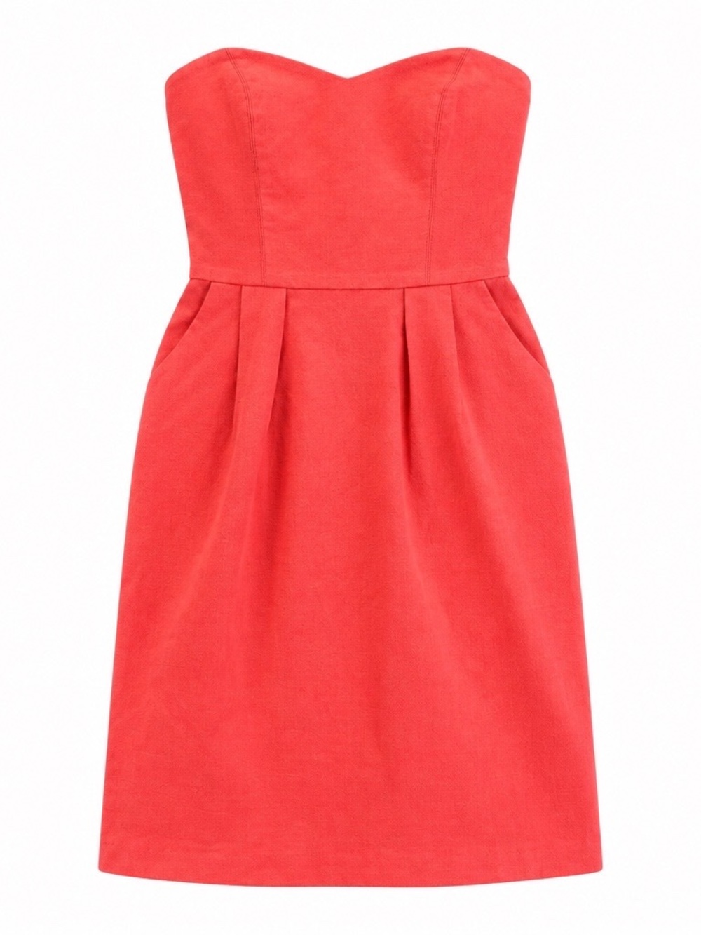 Amanda Uprichard Red Strapless Dress - size M